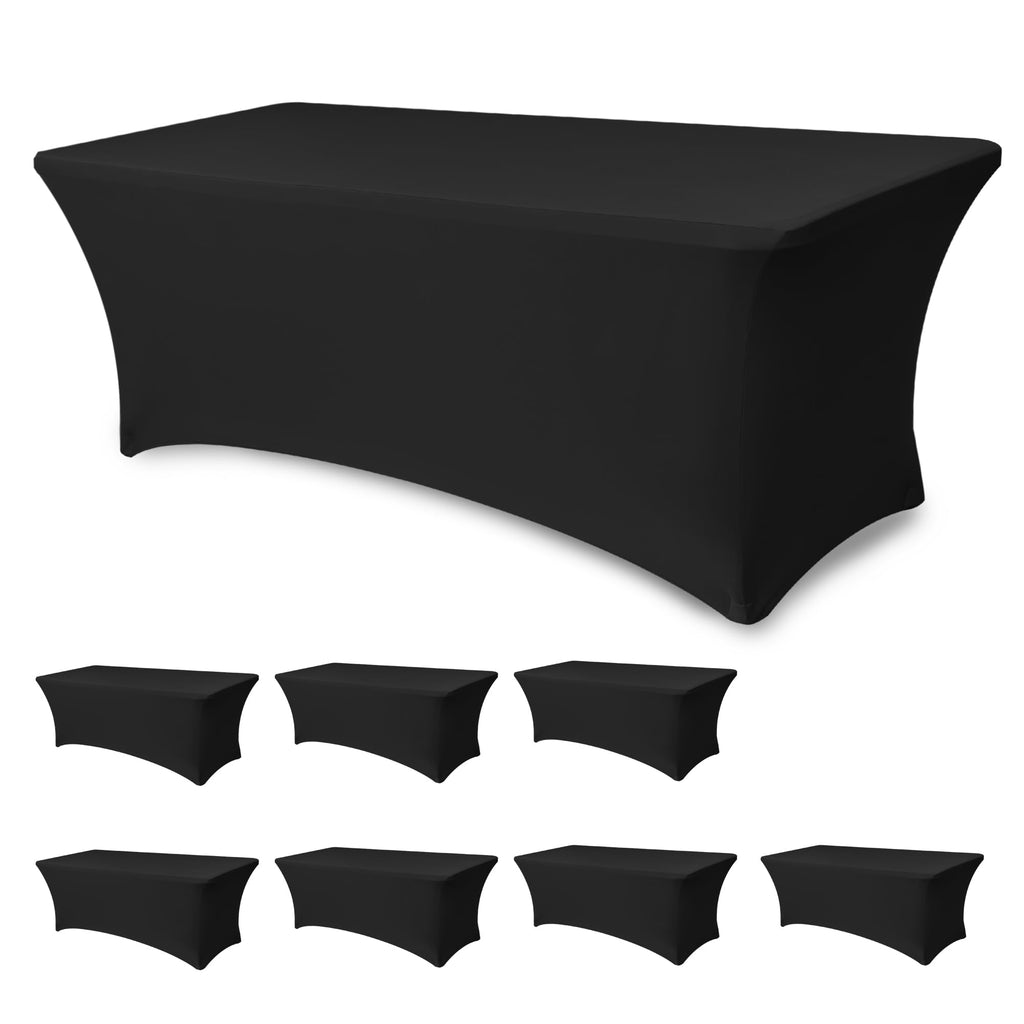 Spandex Table Cloths for 6 foot Rectangle Tables-Fitted Stretch Table Cover