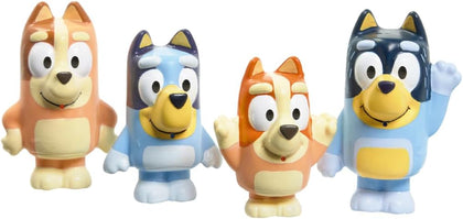 TOMY Toomies Bluey Bath Toy Squirters - Includes Bandit, Chilli, Bingo, and Bluey Figures – Toddler Water Toys for