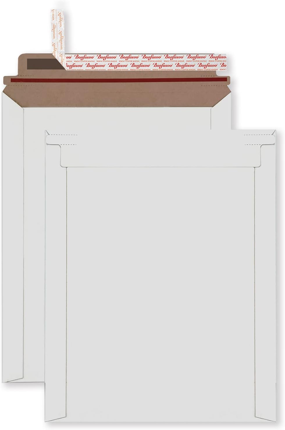Rigid Mailers 30 Pack 9.25 x 11.75 inches White Self Seal Stay Flat Bulk Cardboard Kraft No Bend Mailers Peel and