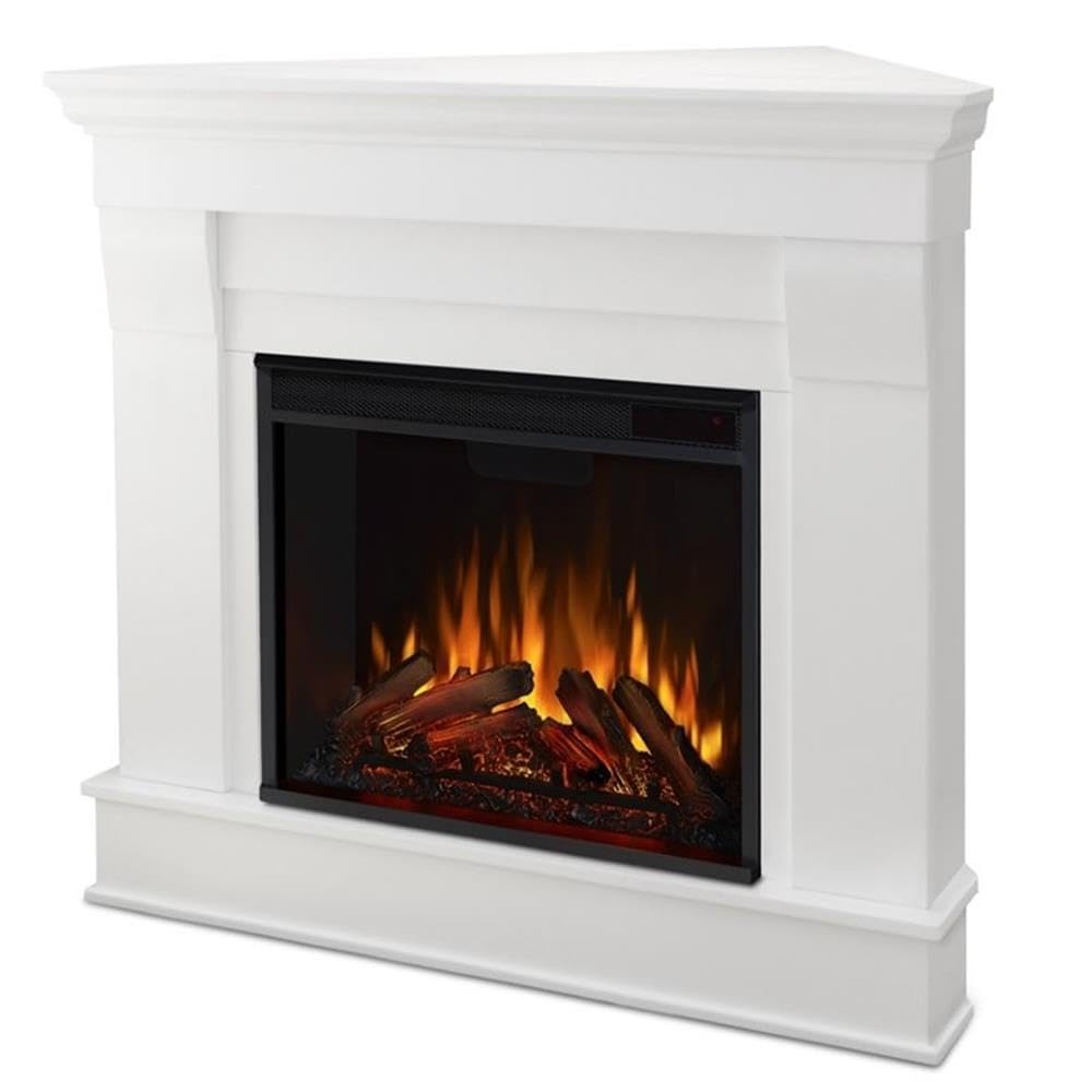 Chateau 41" Corner Electric Fireplace with Mantel for Living Room or Bedroom, Replaceable Fireplace Insert Heater