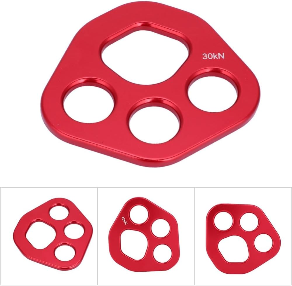 Rigging Plate – 4 Anchor Points Aviation Aluminum Force Divider Plate for Rock Climbing, Aerial Yoga &