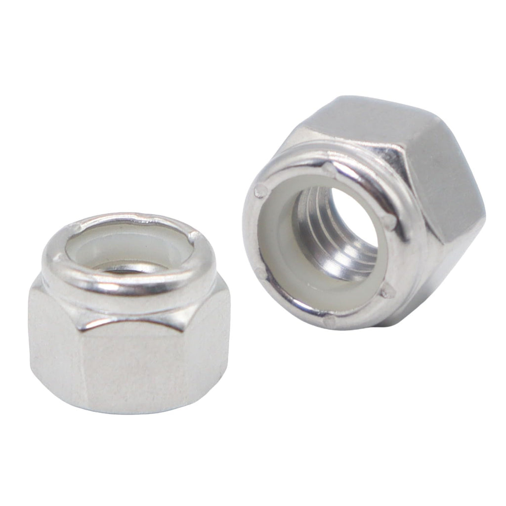 #10-32 Lock Nuts,304 Stainless Nylon Insert Locknuts for Bolts, Nylock Nuts 120 Pack