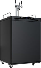 KC3000TRIP Full Size Triple Tap Kegerator with Digital Display - Black