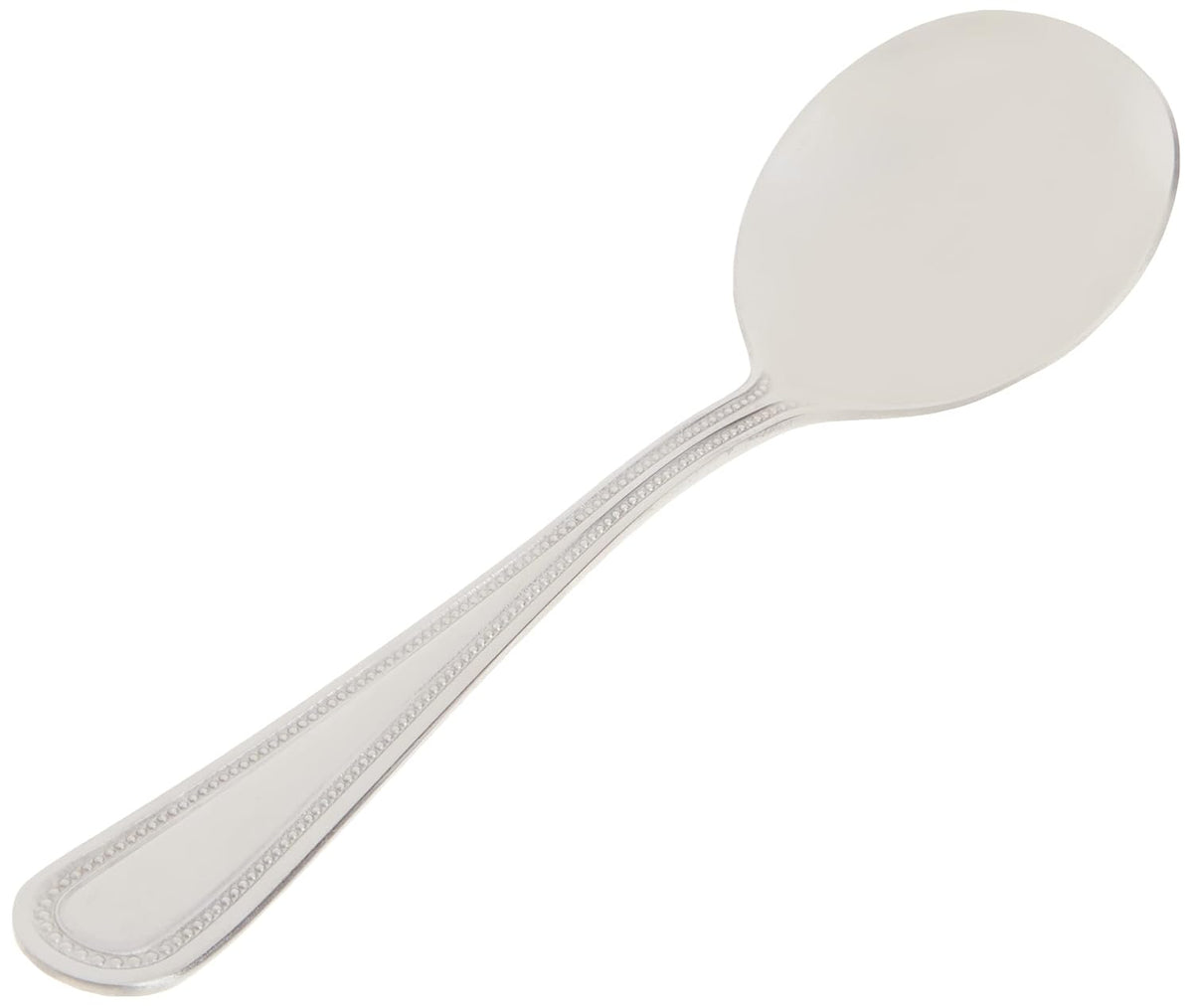 12-Piece Dots Bouillon Spoon Set, 18-0 Stainless Steel,Silver