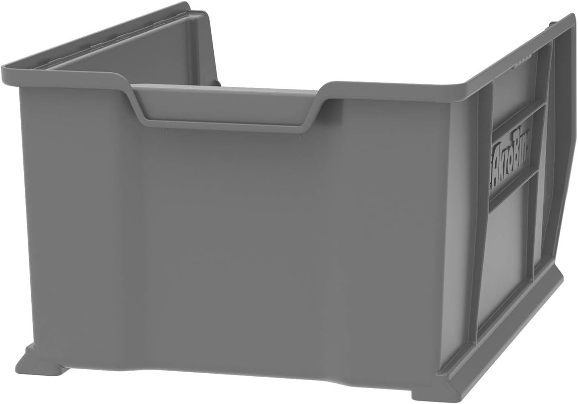 30288 Super-Size AkroBins Plastic Storage Bins, Space-Saving Stackable Bins for Garage, Classroom, Warehouse
