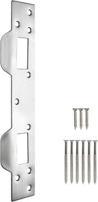 Door Strike Plate Reinforcement Plate, Front Door Strike Plate, Double Strike Plate for 5-1/2 in. Hole Centers, Heavy