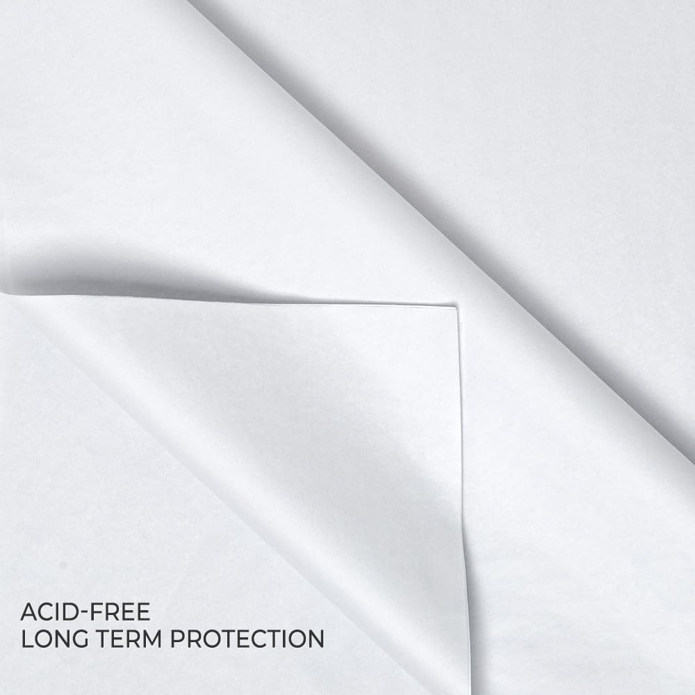 White Tissue Paper Bulk Quantity, 960 Sheets, Acid Free Tissue Paper for Storage, 15 x 20 Inch Sheets