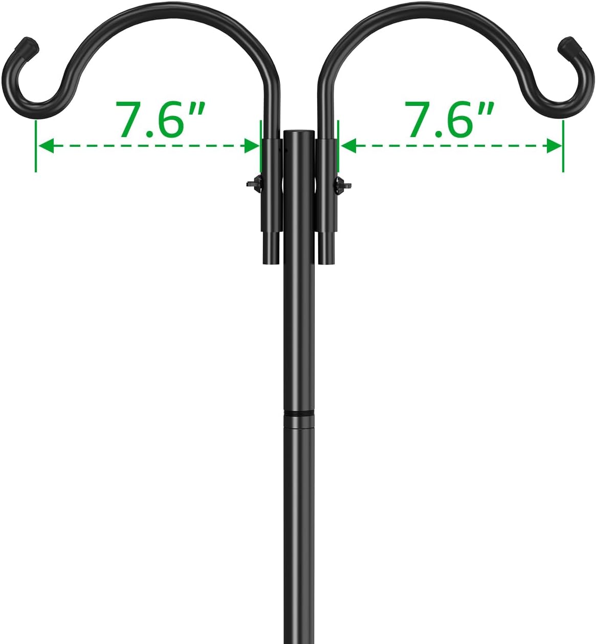 2 Pack Adjustable 84inch Double Shepherds Hook for Outdoor