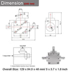 PGFUN 1:1 Waterproof Right Angle Gearbox 1.5 Module 20 Teeth 90° Angle Drive Steering Gear Device