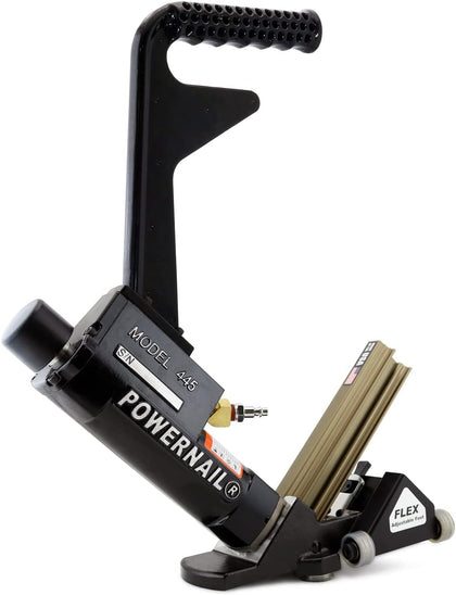 445PRXLSW Pneumatic 16 Gauge L-Cleat Flooring Nailer with FLEX Power Roller adjustable base