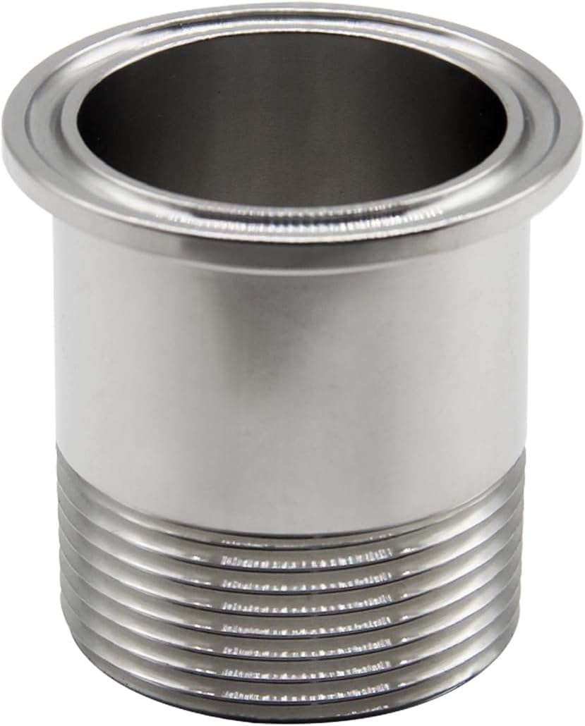 Sanitary Pipe Fitting 1-1/4" NPT Male Thread x 1.5" Tri Clamp