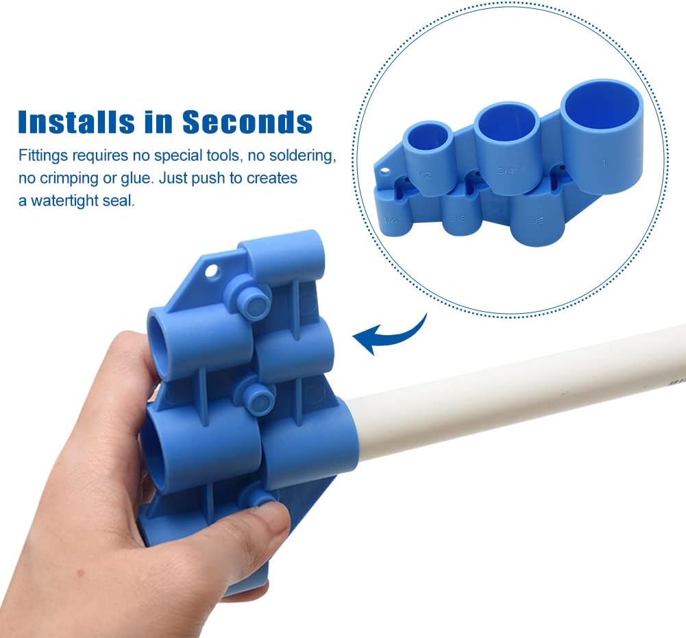 1/4'' - 1'' Deburring Pipe and Depth Gauge Tool Kit, Easy Install Measuring Deburring Tool, Inner-Outer Reamer Pipe