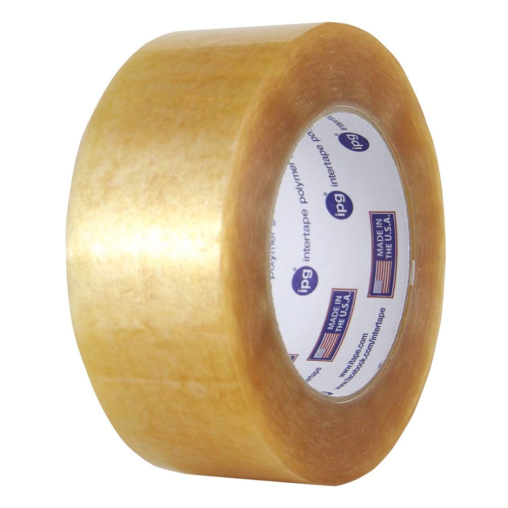 IPG 520 2.8Mil Premium Grade Natural Rubber Carton Sealing Tape, 72mm x 100m, Clear, (24-Pack)