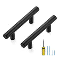 Matte Black Cabinet Handles,Round T Pulls,2-1/2 Inch,20 Pack