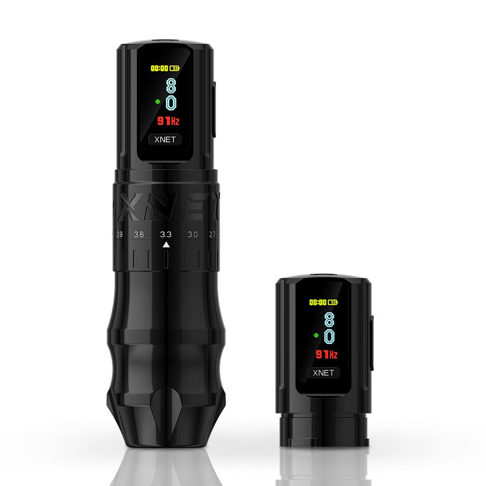 Bestia Adjustable Stroke Tattoo Machine Wireless Rotary Cartridge Tattoo Pen with Extra 2400mAh Battery Coreless