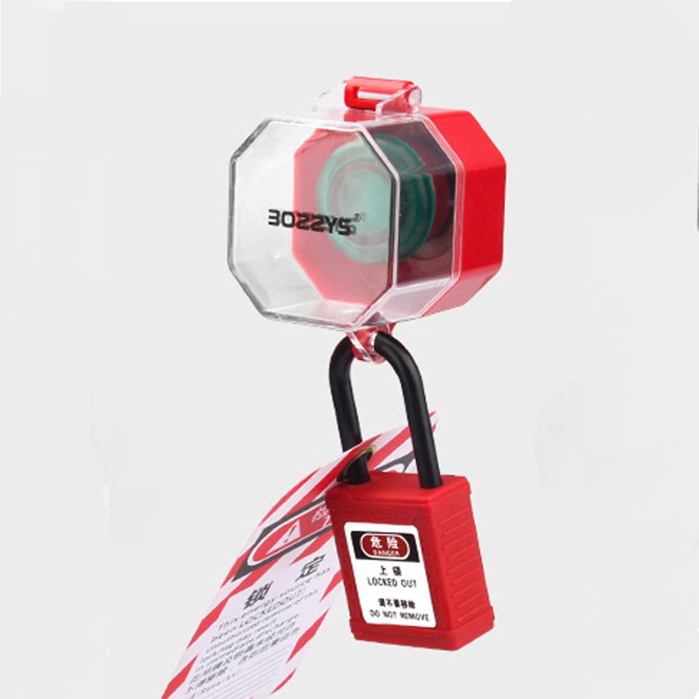 SCRTB Emergency Stop Push Button Switch 1 Pcs Emergency Stop Protection Cover,Emergency Stop Push Button,Add Protection Cover,Stop Switch Box with Key Lock Red