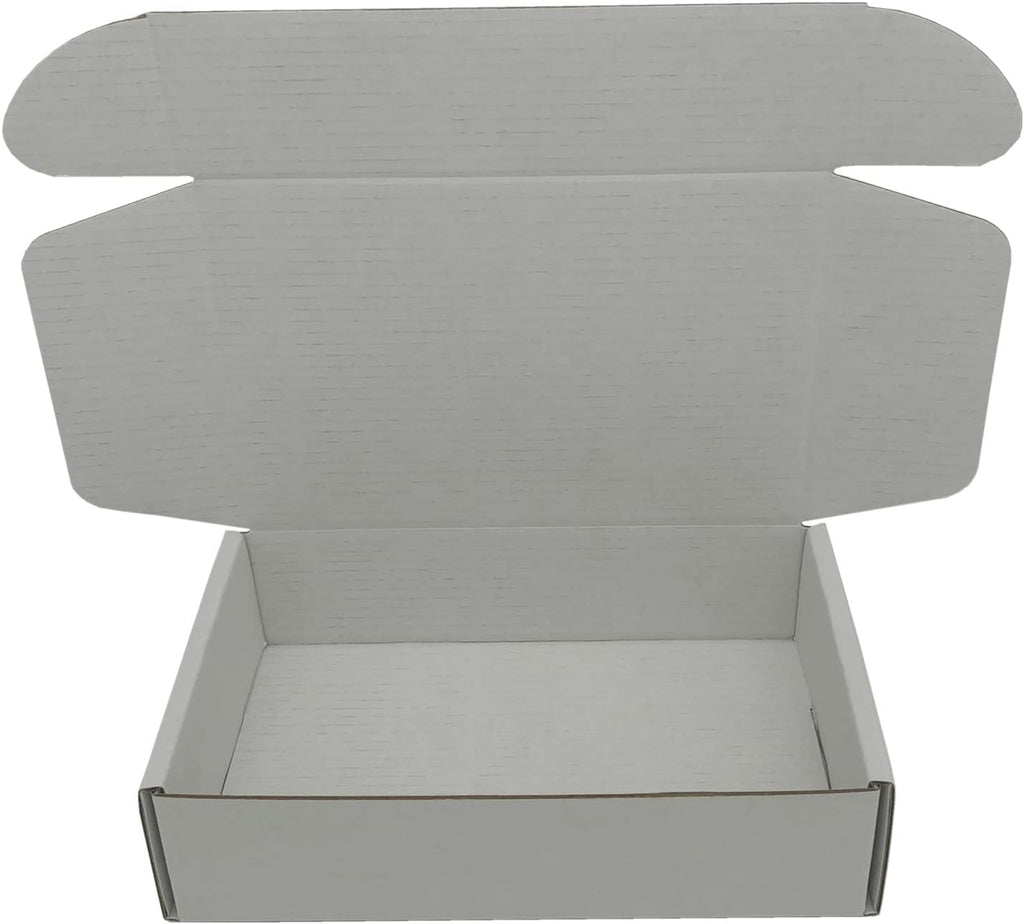 Small Shipping Boxes 8x5.55x1.57 Inch, White Cardboard Box Mailers 50 Pack