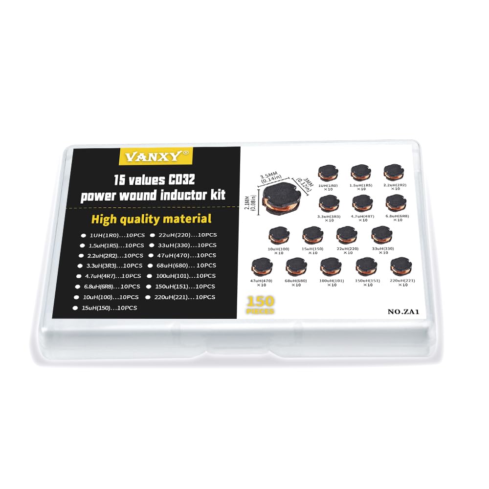 CD32 SMD Power Inductor Wire Wound Chip Inductors Kits 15Values
