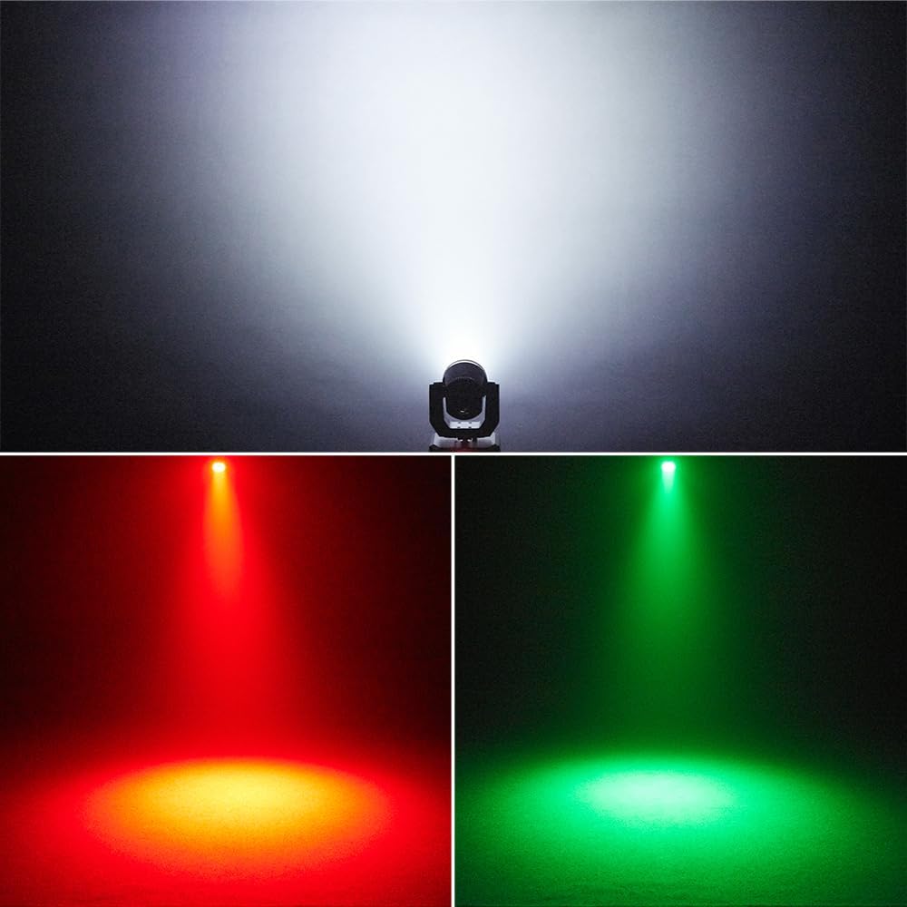 Mini Moving Head Lights, 30W Compact DJ Stage Lights with Remote | Led Moving Head Wash with Halo Effects, DMX512 &