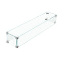 31x7x5.5 Fire Pit Glass Flame Wind Guard,Thick Tempered Glass Rectanglar FirePit Flame Shield with Aluminium