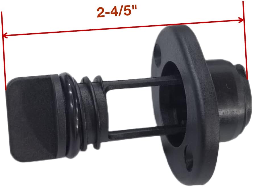 1 Inch Hole 2PCS Marine Transom Drain Plug Screw Type for Boats with O-Ring