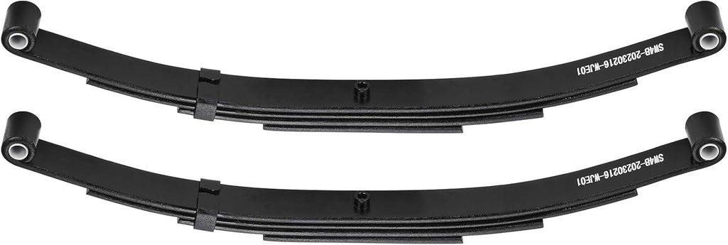 4 Leaf 1750lb Capacity Double Eye Spring for 3500lb Trailer Axle, 25-1/4" Length, 1.75" Width, 3" Free Open; Replaces