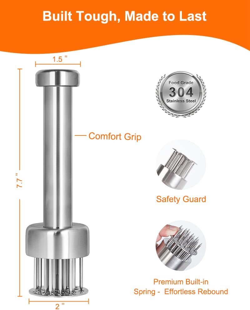 Meat Tenderizer Tool, 304 Stainless Steel Needle Tenderizer