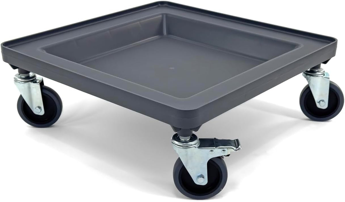 Dolly for Dish Rack and Glass Rack | 2 Wheel Lock 4" | 250 lbs. max Capacity | Gray