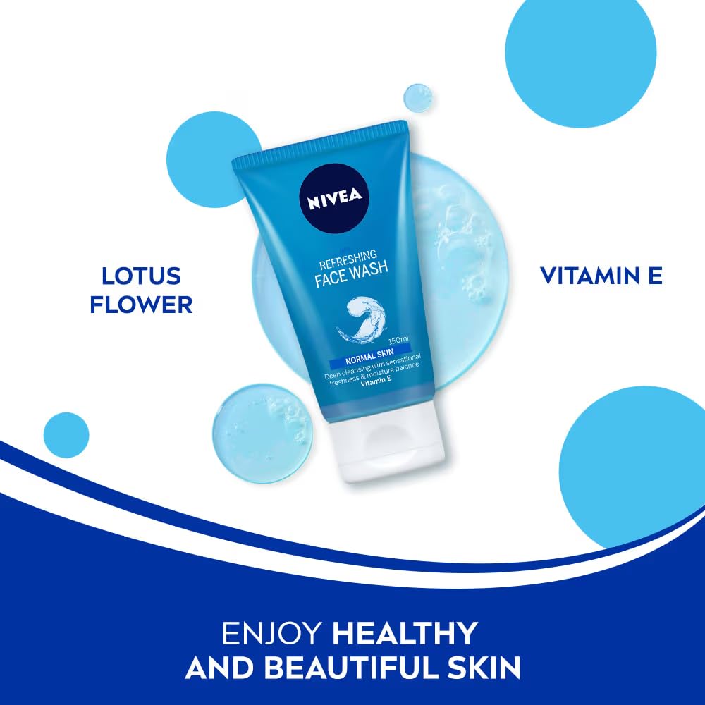 Refreshing Face Wash | Normal Skin With Vitamin E | 150ml (5.07 Fl Oz)