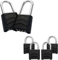 Combination Padlock Bundle – 2 Extra Long Shackle + 4 55mm Weatherproof Uncuttable for Home/Warehouse