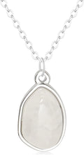 Stone Pendant Necklaces Gemstone Dangle Necklace 18K Gold Plated Teardrop Pendant Necklace for Women