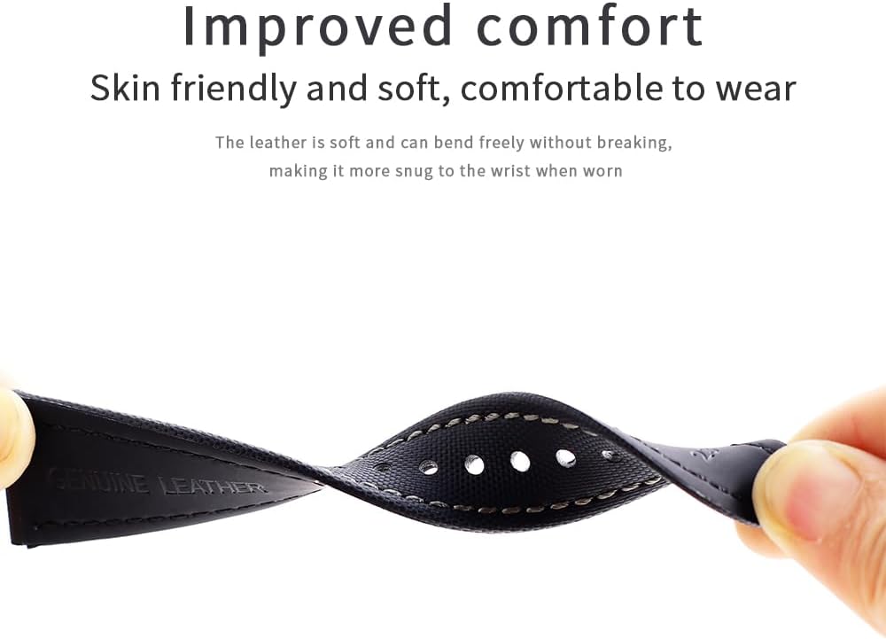 Water Resistant Oxford Fabric Watch Strap 18mm 19mm 20mm 22mm Sailcloth With Leather Back Lining Quick Release Watch