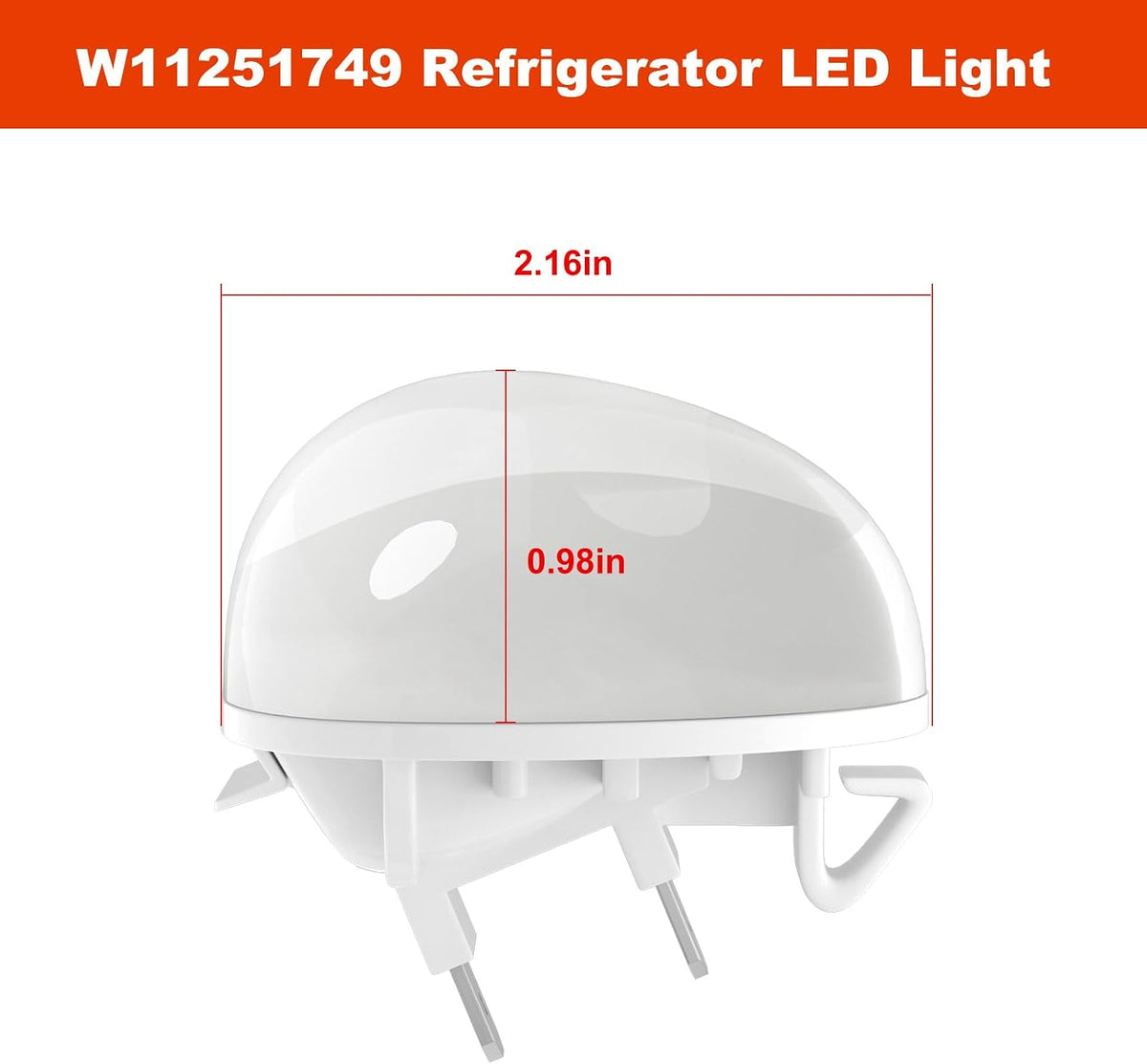 W11251749 W11602886 Freezer Light Bulb Replacement for Whirlpool Kenmore Amana Refrigerator WRs315sdhz08 WRS315sdhz05 Freezer Light Bulb