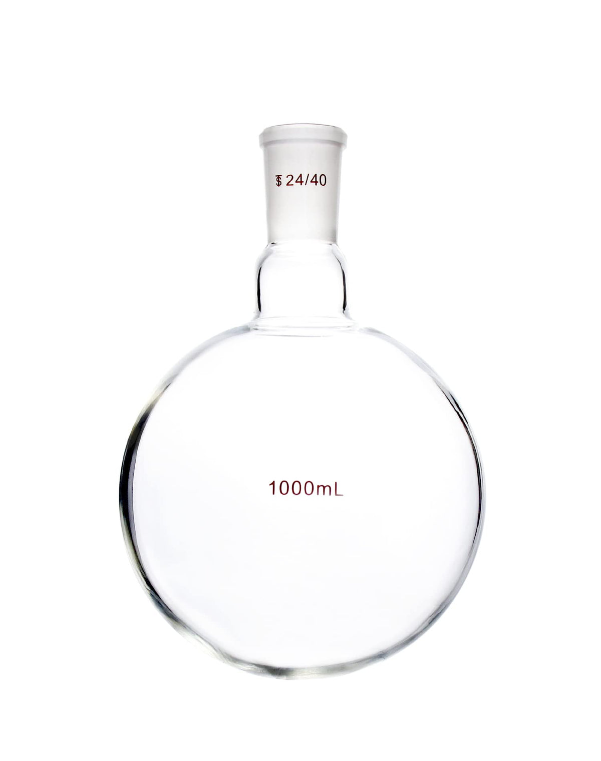 Boiling Flask, Single Neck Round Bottom, 24/40 Standard Taper Outer Joint, 1000ml