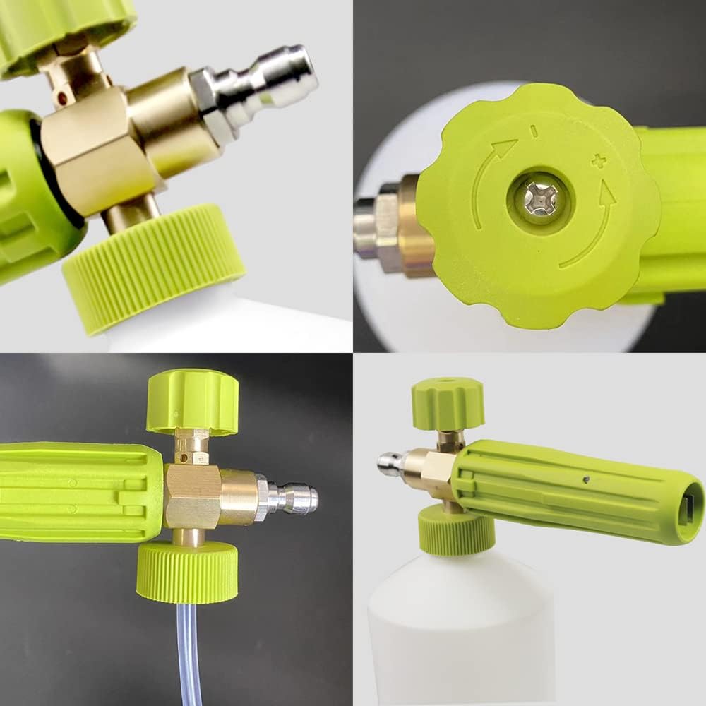 Foam Cannon 1 L Bottle Car Wash Snow Foam Lance with 1/4" Quick Connector Pressure Power Jet Washer Quick Release