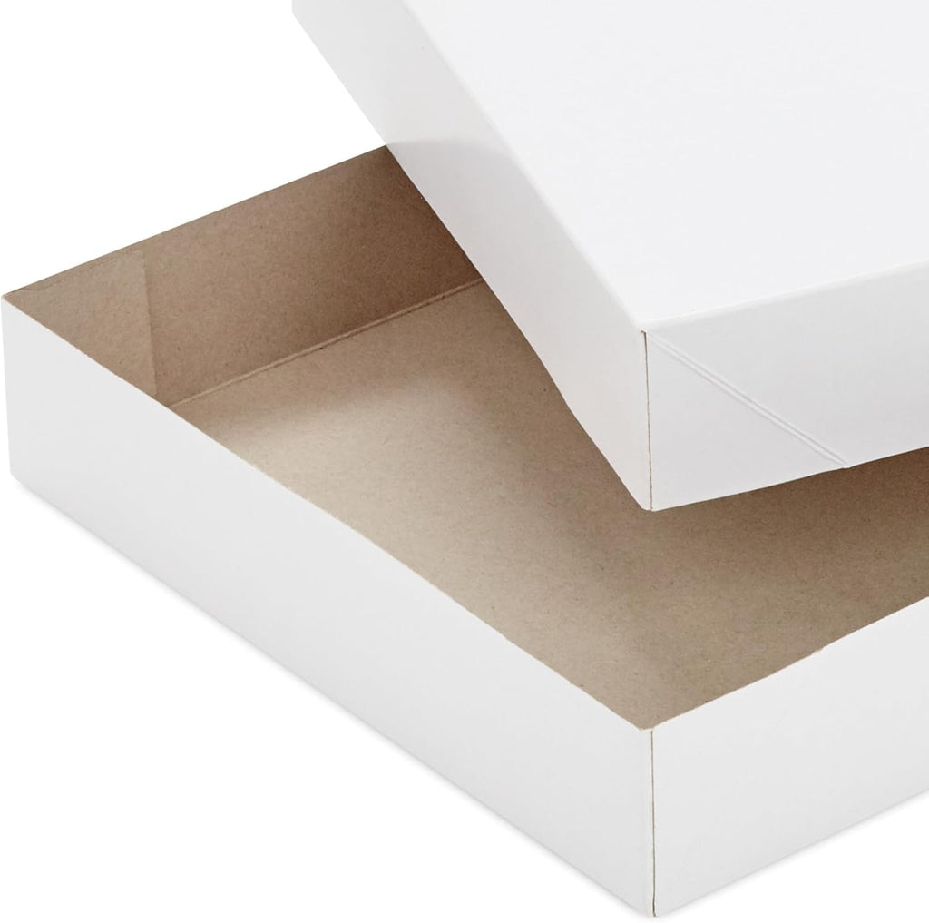 12-Pack White Gift Boxes with Lids – Multi-Pack Gift Wrap Boxes for Clothes, Apparel, Christmas and Birthdays