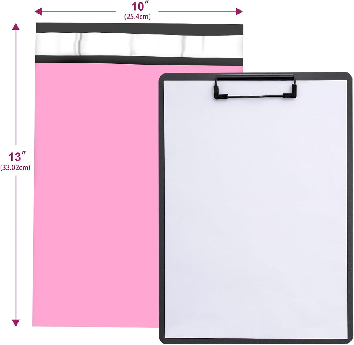 Poly Mailers 10x13 Inch 200 Pcs, Pink Shipping Bags, Mailing Envelopes with Self Seal Adhesive Strip, Waterproof and