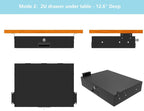 2U Server Cabinet Case 19 Inch Rack Mount Lockable Drawer