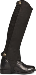 Unisex Kids' Amara Ribbed Half Chaps - Durable Synthetic Leather Equestrian Riding Chaps w/Zipper & Snap Closures