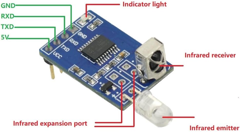 5V IR Infrared Remote Decoder Encoding Transmitter&Receiver Wireless Module Board for Arduino