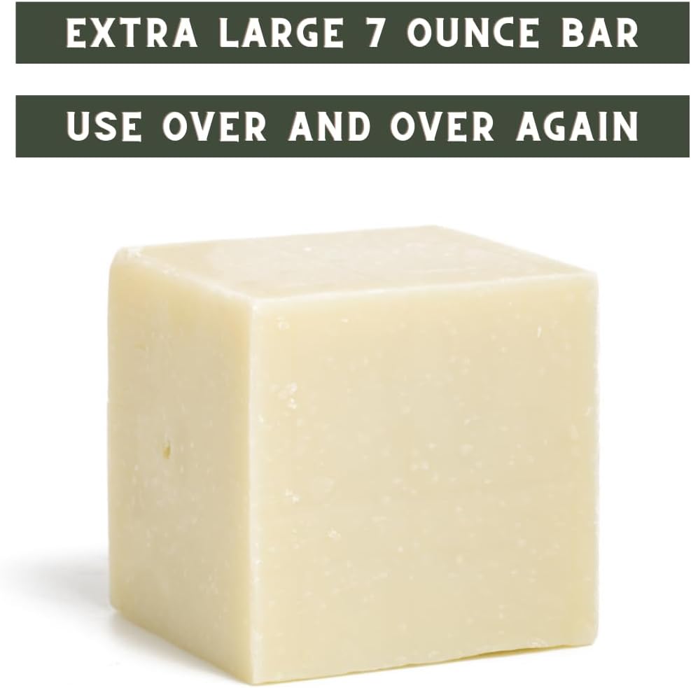 Natural Solid Dish Soap Bar, Concentrated Eco-Friendly Dishwashing Detergent, Extra Large Cube, Vegan, Hand-Made In