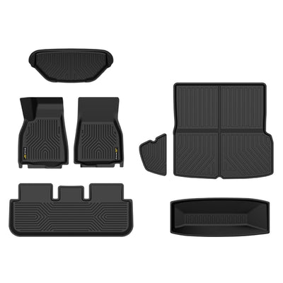 7PCS Floor Cargo Liners Fit 2021-2024 Tesla Model S Full Set