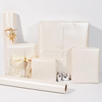 Off White Kraft Wrapping Paper Roll,Reversible Beige Wrapping Paper,Pearly-Lustre Solid Color Gift Wrap for