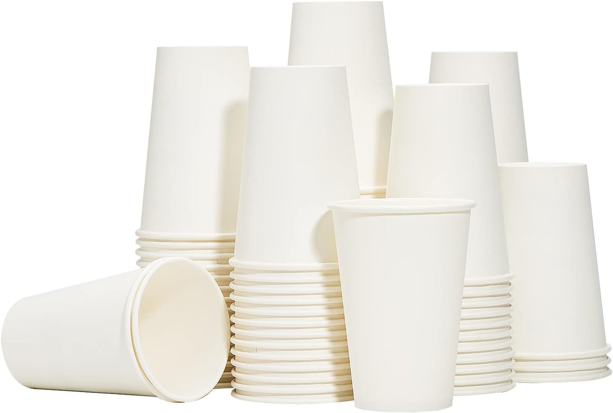 Coffee Cups 12 oz, 100 Pack Disposable Paper Cups