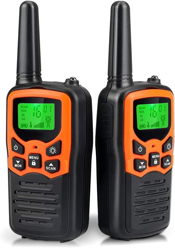 Walkie Talkies, MOICO Long Range Walkie Talkies for Adults with 22 FRS Channels, Family Walkie Talkie with LED