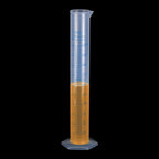 Plastic Graduated Cylinder, 250ml Measuring Cylinder, Test Tube Beakers, 2-Sided Metric Marking, Clear Hex Base for