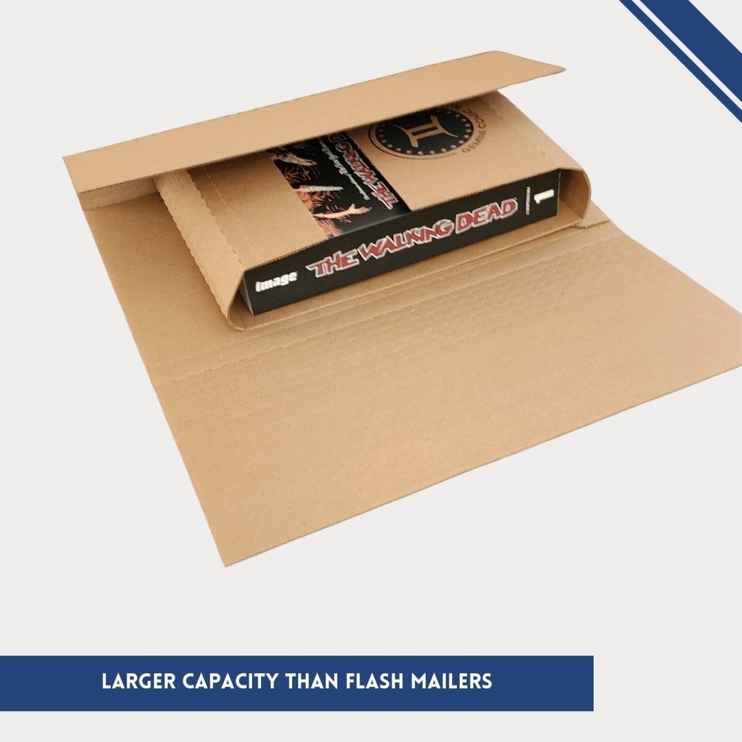 Gemini Wrap Mailer Comic Shipping Boxes (35-Pack, 8.5"L x 2"W x 11"H)