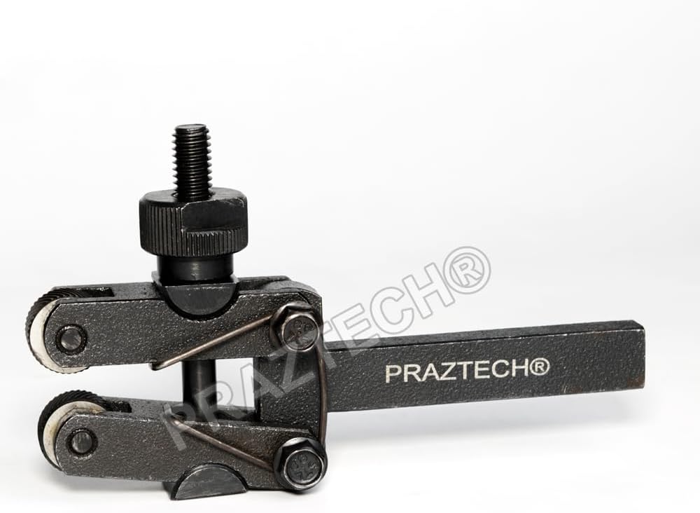 PRAZTECH Quality Spring Loaded Action Clamp Type Knurling Tool 3-25 mm Capacity- 5/8'' Square Shank for Lathes 16 mm