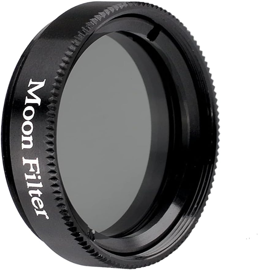 1.25-Inch Telescope Moon Filter for Eyepieces | Wide-angle viewing; multi-coated optics; sharp image