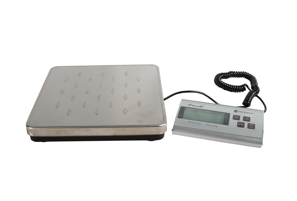 Escali Digital Kitchen Scale SCDG264 – Platform Kitchen Scale with Remote Display, 264lb Capacity, Stainless Steel